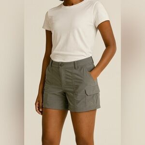 The North Face Women’s Cargo Shorts Gray Size 10 Outdoor Hiking Pockets
